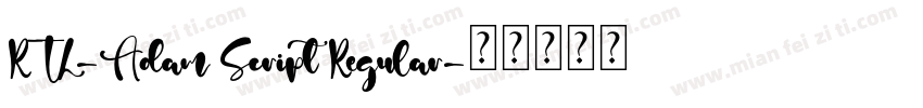 RTL-Adam Script Regular字体转换